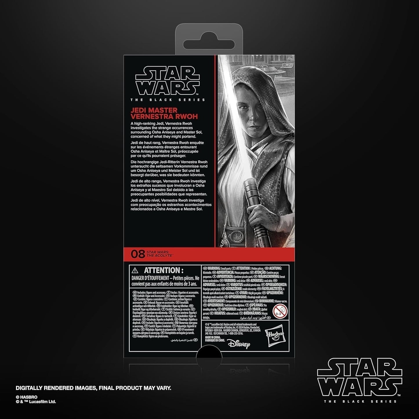 Star Wars Black Series Maestra Jedi Vernestra Rwoh, Figura de acción coleccionable Acólitos (15 Cm) Figuras de acción Naty Shop