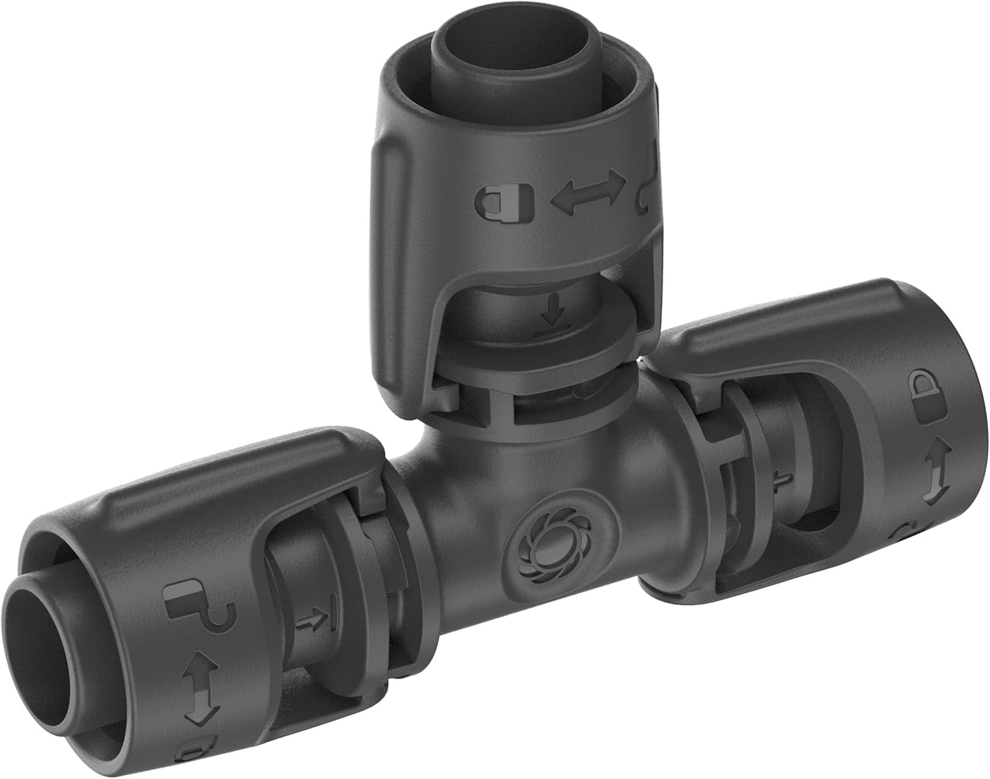 Sistema de riego por microgoteo Gardena, pieza en T de 13 mm (1/2"): conector para tubos de alimentación de 13 mm, rama en T, riego automático, reutilizable (13201-20)