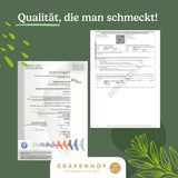 Té de yerba mate orgánico El original 1 kg de té de mate suelto alto en cafeína Sin tostar Hojas de mate secadas al aire probadas en laboratorio Envasadas en Alemania Calidad premium Gräfenhof