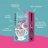 Té blanco orgánico Cupper, frambuesa, 20 sobres, 34 g (paquete de 4)