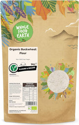 Wholefood Earth Harina de Trigo Sarraceno Orgánica 1kg | Crueles | Sin OGM | Vegano | Certificado orgánico