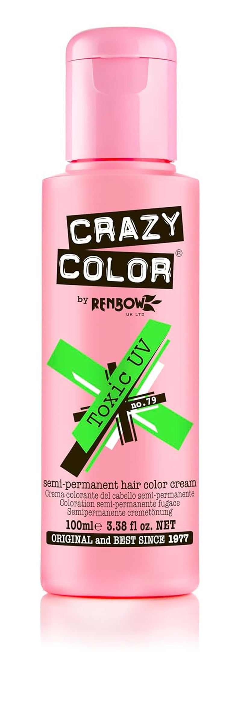 GO TOXIC Tinte para el cabello semipermanente UV en crema, 100 ml (1 pack) Naty Shop Tinte para el cabello Go Toxic 100 Ml (1 pack)