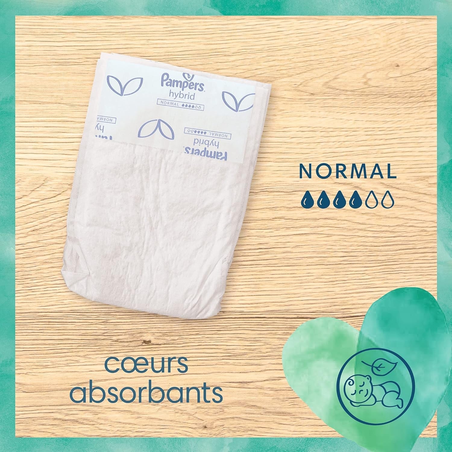 Pampers - Paquete básico Harmony Hybrid, 3 pañales lavables + 25 capas superiores desechables - 1 paquete