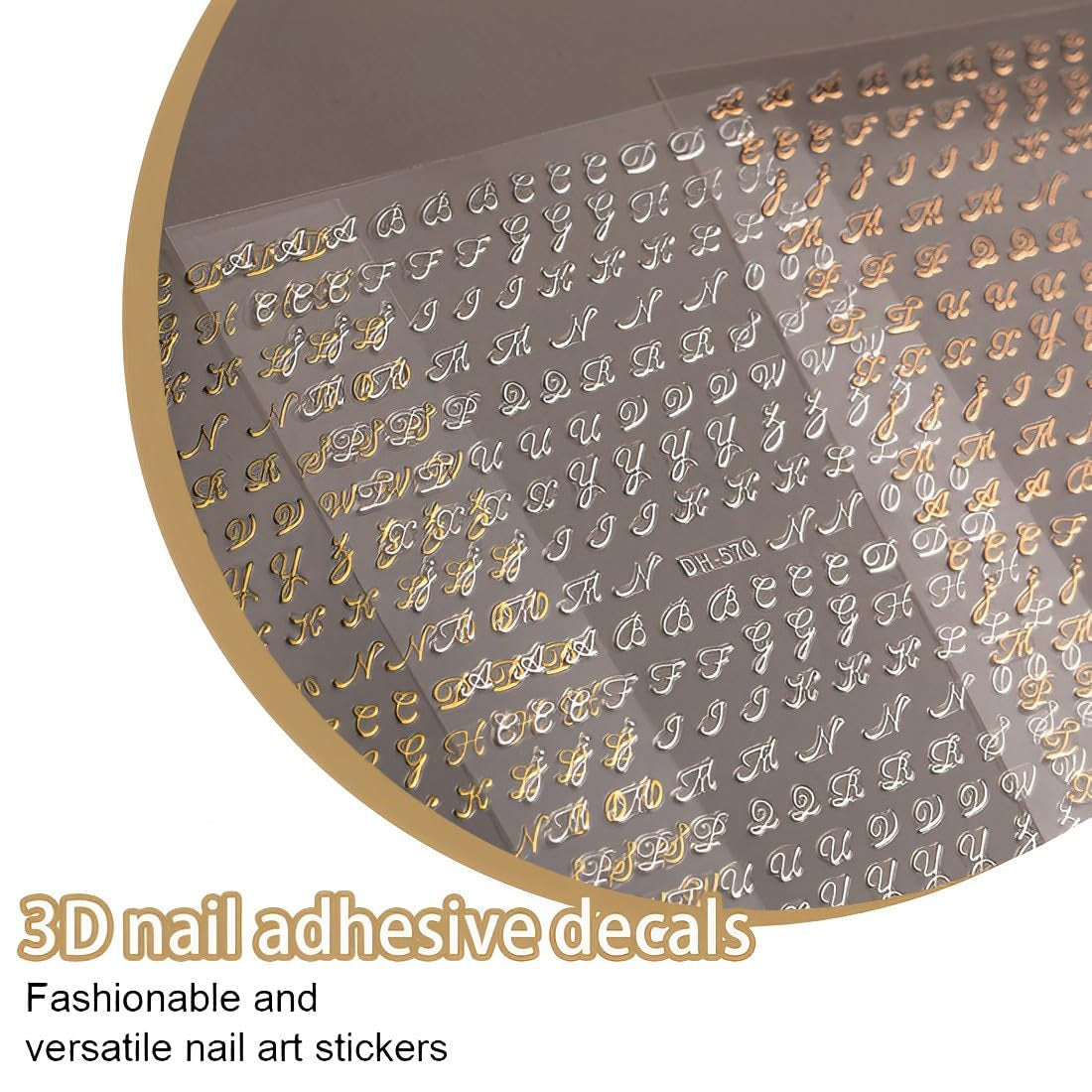 7 Blätter 3D Alfabetos Nagelsticker Nagelfolie Selbstklebend Buchstaben Aufkleber Nägel Zubehör Nagelaufkleber Klebebuchstaben Aufkleber Selbst Gestalten Letras Nail Art Pegatinas