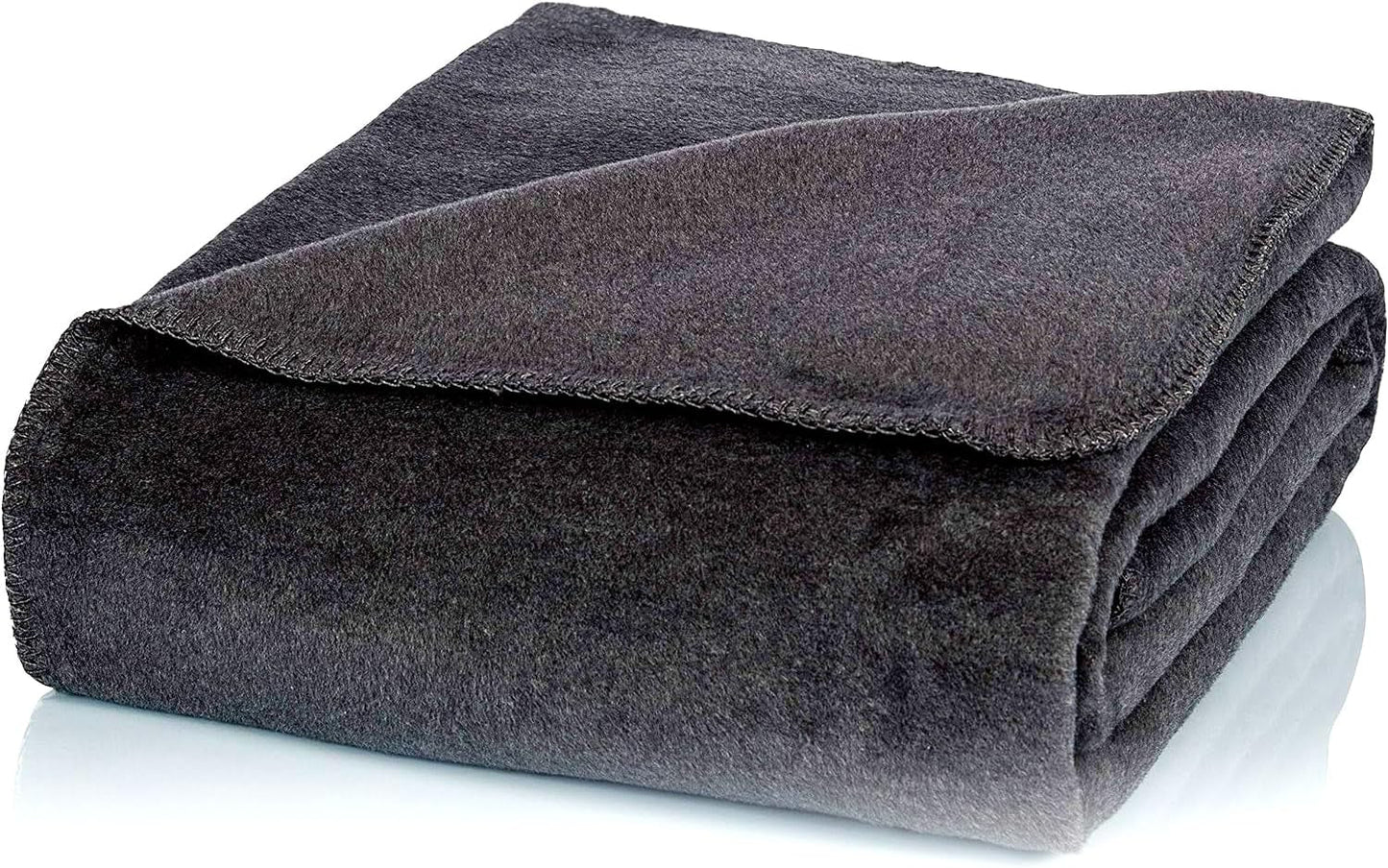 Glart manta acogedora sencilla manta roja burdeos 130X170 cm sofá, suave y cálida manta de lana extra mullida como manta para sofá manta para sofá, manta de peluche manta acogedora, manta de felpa para sofá, U1B Camas y mantas Glart Uni antracita