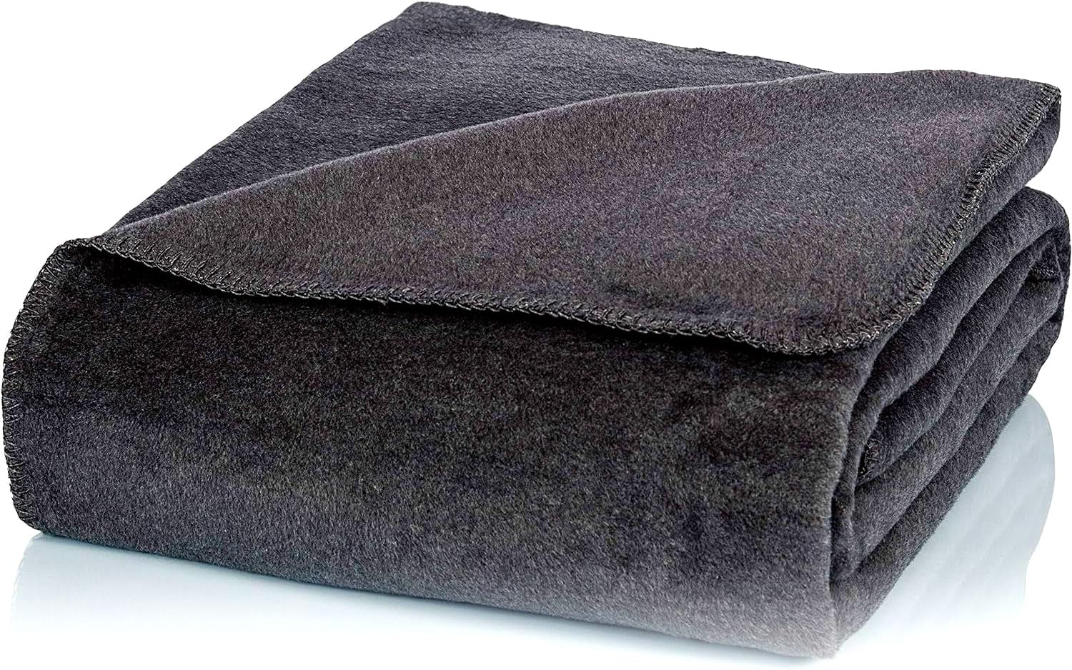 Glart manta acogedora sencilla manta roja burdeos 130X170 cm sofá, suave y cálida manta de lana extra mullida como manta para sofá manta para sofá, manta de peluche manta acogedora, manta de felpa para sofá, U1B Camas y mantas Glart Uni antracita