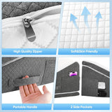 Almohada de plumas para cama y sofá, L50xW50xH26 Almohada de lectura doble con funda lavable, viscoelástica, para roncar y para mayor comodidad en la zona del cuello y la espalda