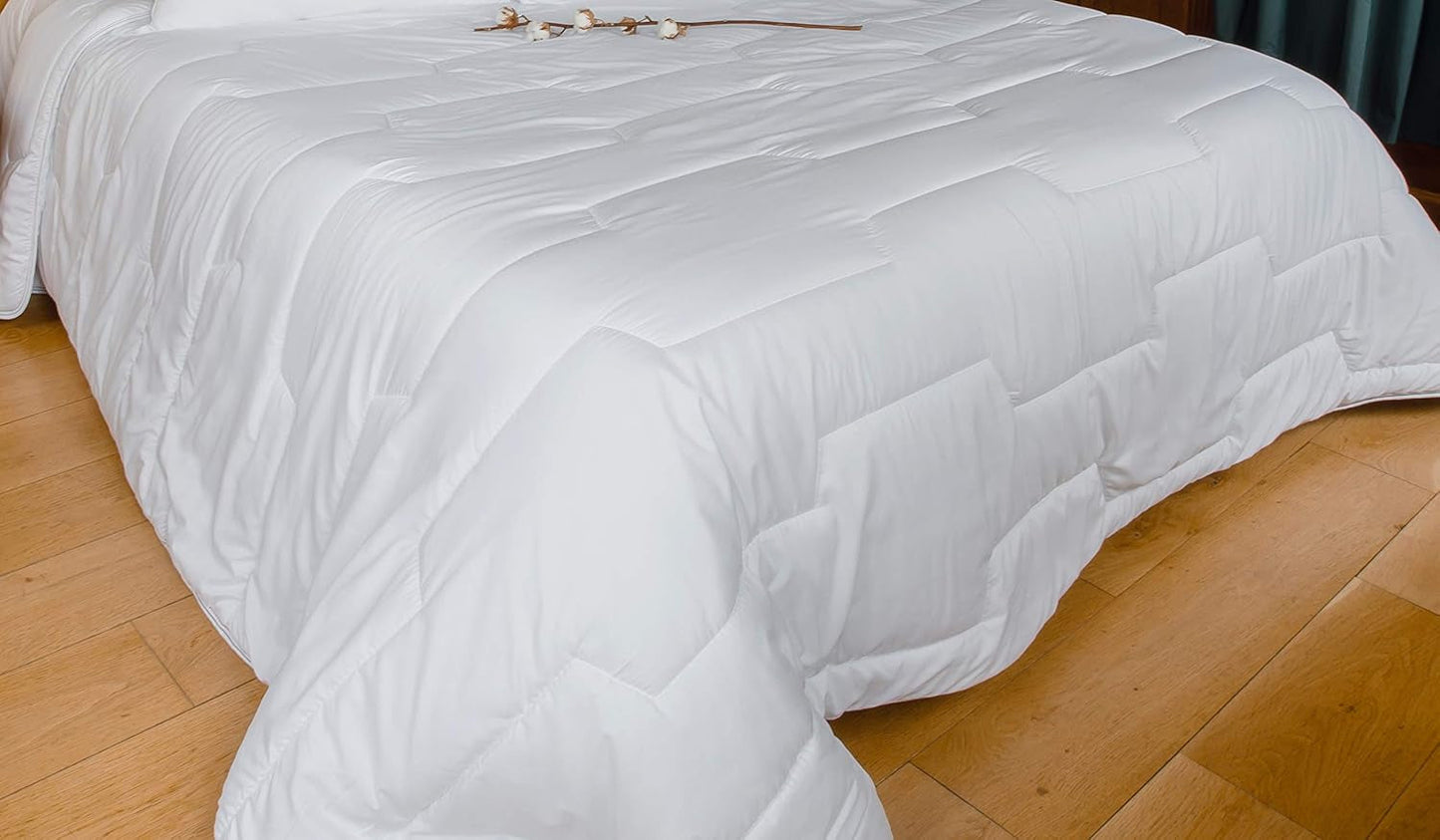 COLAS NORMAND edredón antiácaros y antibacteriano, ligero, 260 X 240 cm, efecto duradero, perfecta higiene, microfibra, suave y confortable, lavable, blanco 53130250 Edredones y edredones Naty Shop