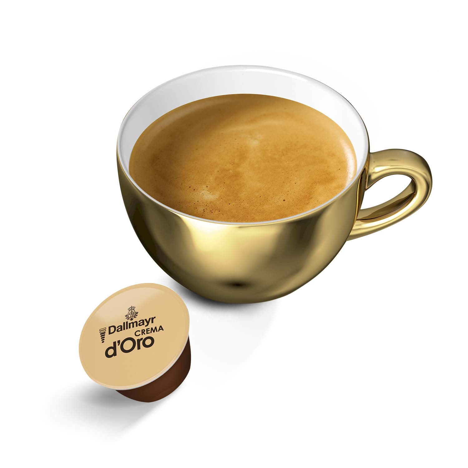 Dallmayr Crema d´Oro, XXL-Vorratsbox & Dallmayr Crema d´Oro intensa (48 Kaffeekapseln, Intensität 9 von 12, 100% Arábica-Bohnen), paquete de 3 (3x16 Kapseln)