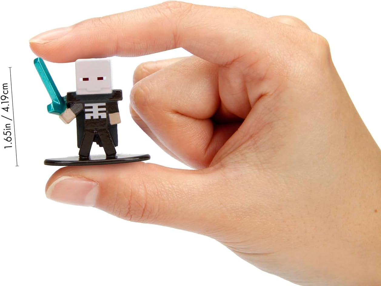 Jada Toys - Minecraft Blind Pack Nanofigs, Wave 2, Figura Coleccionable Minecraft Legends Nano Metal, Varios Modelos, 4 Cm, Edad 3+, Negro Figuras de acción Naty Shop
