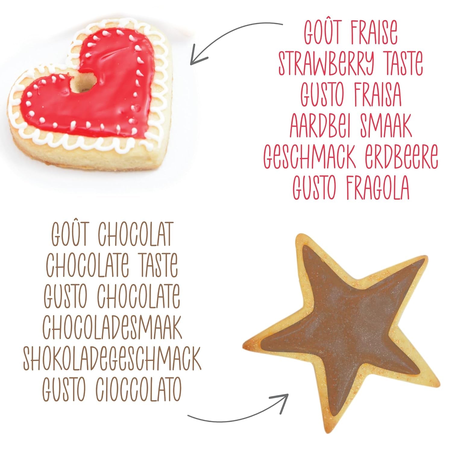 Scrapcooking - Rotuladores de 4 piezas: dorado, chocolate, blanco y rojo - Bolígrafos decorativos comestibles para escribir y dibujar en postres, pasteles y galletas