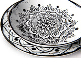Excelsa Boheme Noir Juego de platos, 18 piezas, Porcelana, Schwarz