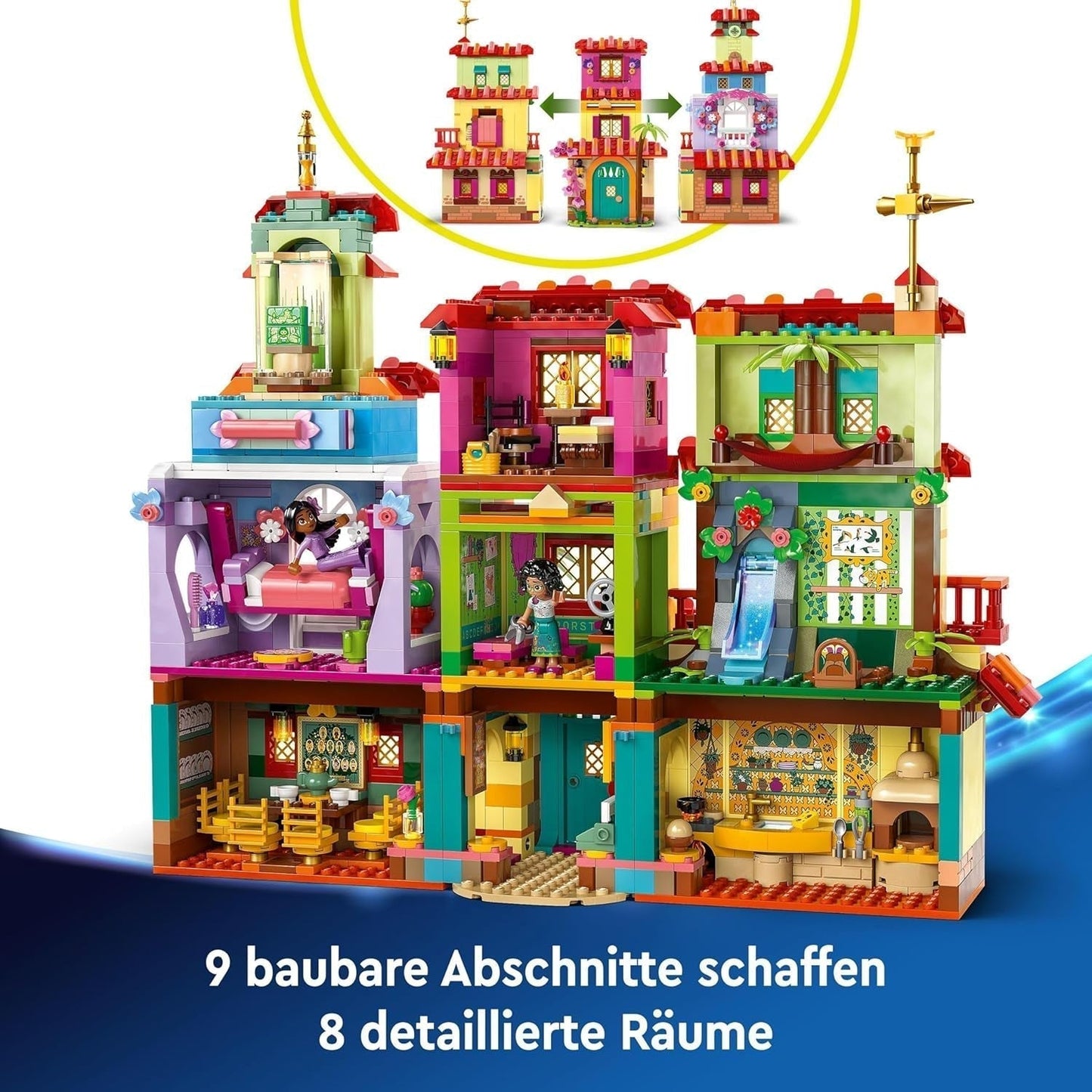 LEGO Ç€ Disney Encanto Casa Mágica de los Madrigales Casa de muñecas infantil con figura de Mirabel Juguete de construcción para niñas y niños a partir de 7 años 43245 Juegos de construcción Besuche den LEGO-Store