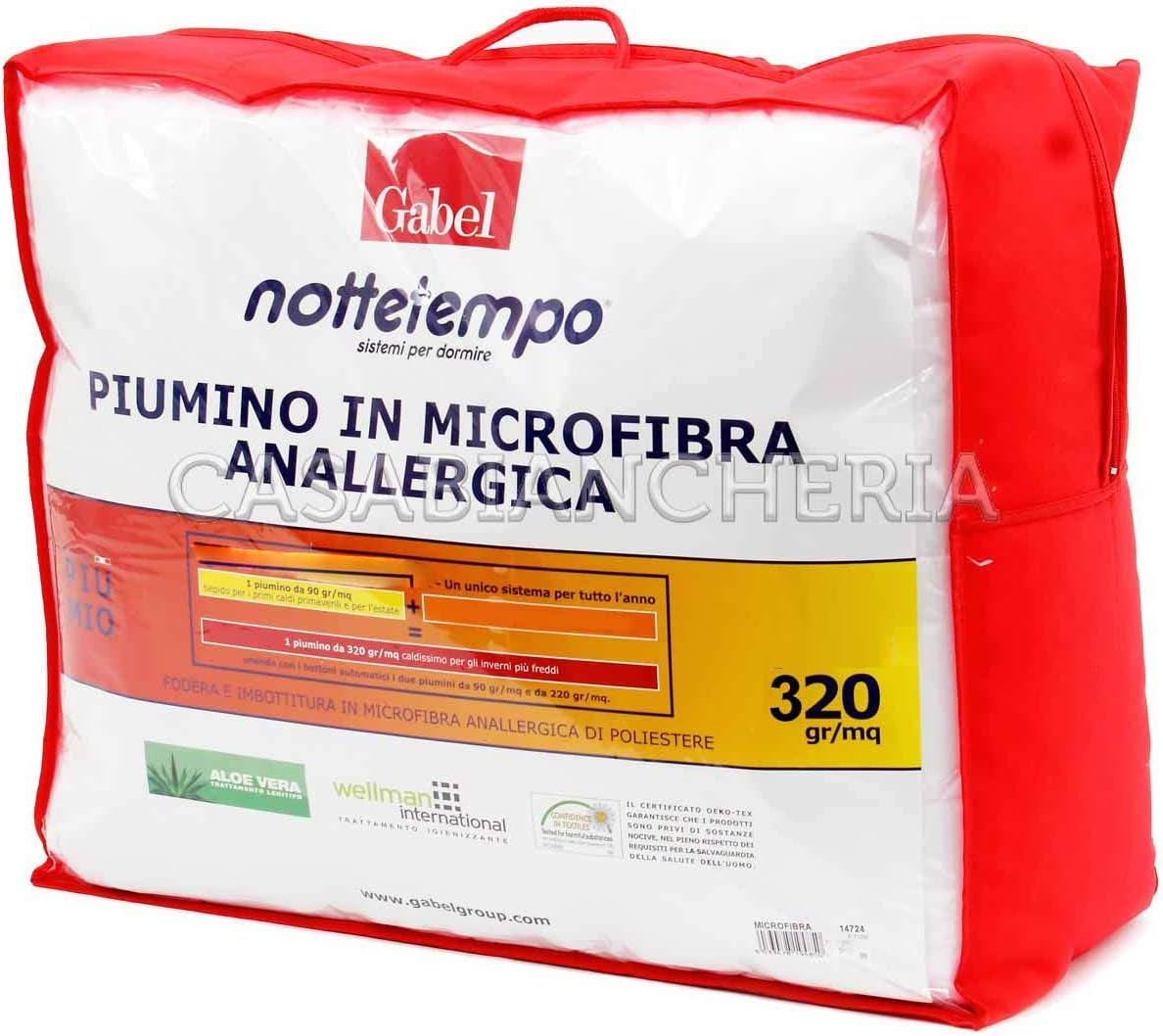 Tenedor Nottetempo Plumífero Microfibra Microfibra Muy Abrigado (2Cm) 120X80X2 Cm Bianco Edredones y Edredones Naty Shop 205X250X2 Cm La Microfibra Mantiene Muy Abrigado (2Cm)