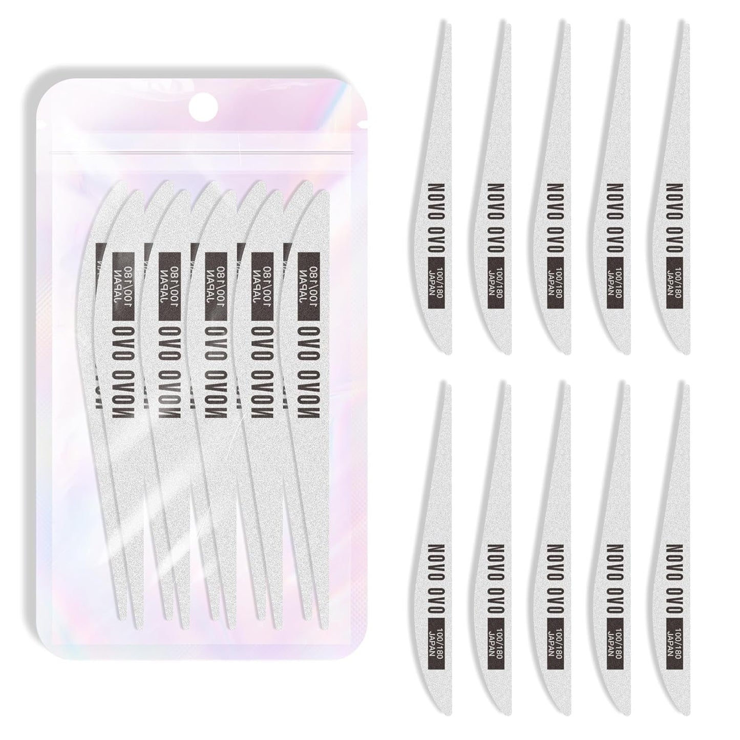 NOVO OVO 360 piezas Hoja adhesiva para exhibición de uñas fácil de arrancar, accesorio/embalaje/almacenamiento/práctica/accesorios para decoración de uñas transparente de doble cara, 30 piezas x 12 hojas
