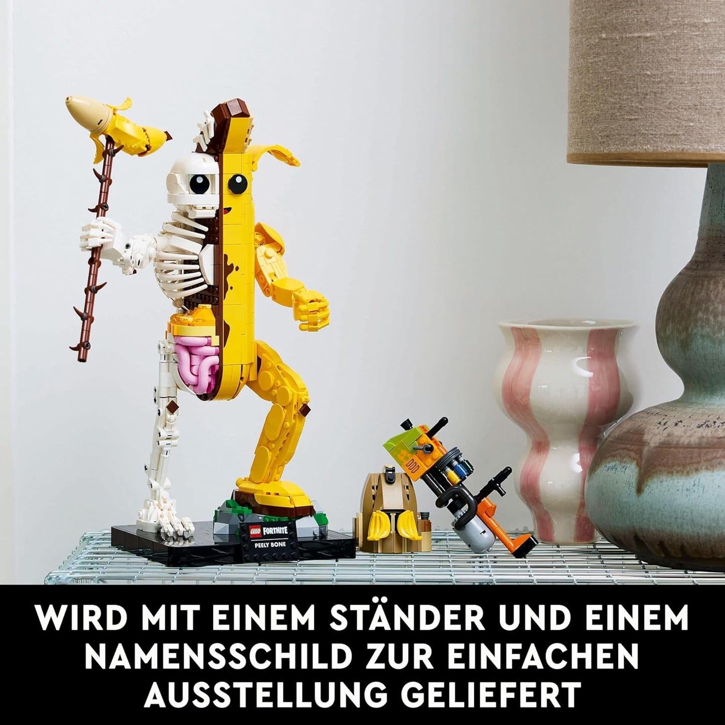LEGO Fortnite shali de hueso - Incluye lanzador de pintura y recogedor de cuencos - Artículo de colección para fanáticos de los videojuegos - Set de construcción para adultos como decoración del hogar o la oficina - 77072 Juegos de construcción Besuche den LEGO-Store