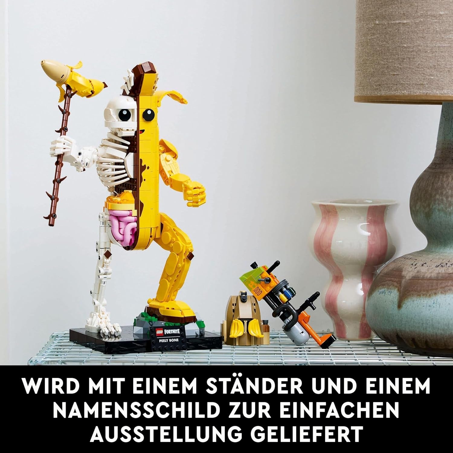 LEGO Fortnite shali de hueso - Incluye lanzador de pintura y recogedor de cuencos - Artículo de colección para fanáticos de los videojuegos - Set de construcción para adultos como decoración del hogar o la oficina - 77072 Juegos de construcción Besuche den LEGO-Store