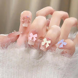 500 piezas 3D Nägel Charm Schleifen Charms Nägel Nail Art Charms Schleife Nagel Charms Nägel Nail Art Schleifen Nageldekorationen Mit Aufnahmewerkzeug Für Frauen und Mädchen Nagel-Diy-Zubehör