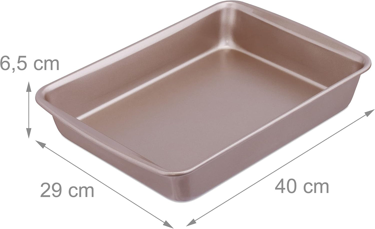 Molde para horno Relaxdays, antiadherente, 4 litros, acero al carbono, marrón Moldes y bandejas para horno Naty Shop