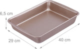 Molde para horno Relaxdays, antiadherente, 4 litros, acero al carbono, marrón Moldes y bandejas para horno Naty Shop