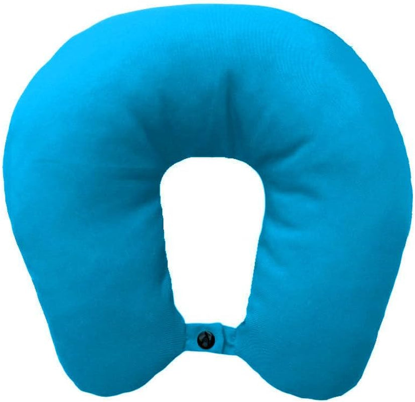 Lemos Home Almohada para el cuello con relleno de microfibra, almohada de apoyo para el cuello, cómoda almohada de viaje para avión, coche, oficina, ideal para camping, vacaciones y dispositivos de viaje (verde menta)