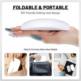 Aokitec Mini lámpara UV LED, lámpara de uñas de gel UV, secador de uñas portátil para todo tipo de esmalte de uñas de gel, herramienta de curado en forma de ratón, compacto, ligero con cable USB (blanco)