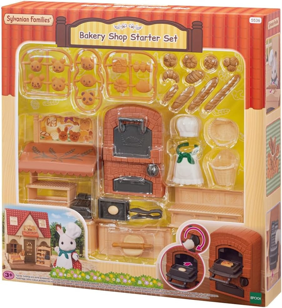 Sylvanian Families 5536 Juego de panadería en casa de muñecas - Juego de casa de muñecas