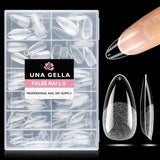 Puntas de uñas de Gel de bailarina, 216 Uds., 12 tamaños, puntas de uñas de Gel suave, juego de extensiones de uñas de cobertura completa, arte semimate DIY para el hogar