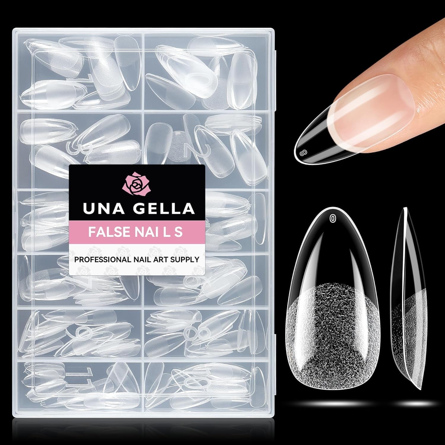 Puntas de uñas de Gel de bailarina, 216 Uds., 12 tamaños, puntas de uñas de Gel suave, juego de extensiones de uñas de cobertura completa, arte semimate DIY para el hogar