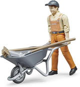 Bruder 62130 - Bworld figure set trabajador municipal - Figura de juguete escala 1:16, vehículo de construcción, obrero de la construcción, granja, hombre Figuras de acción Naty Shop