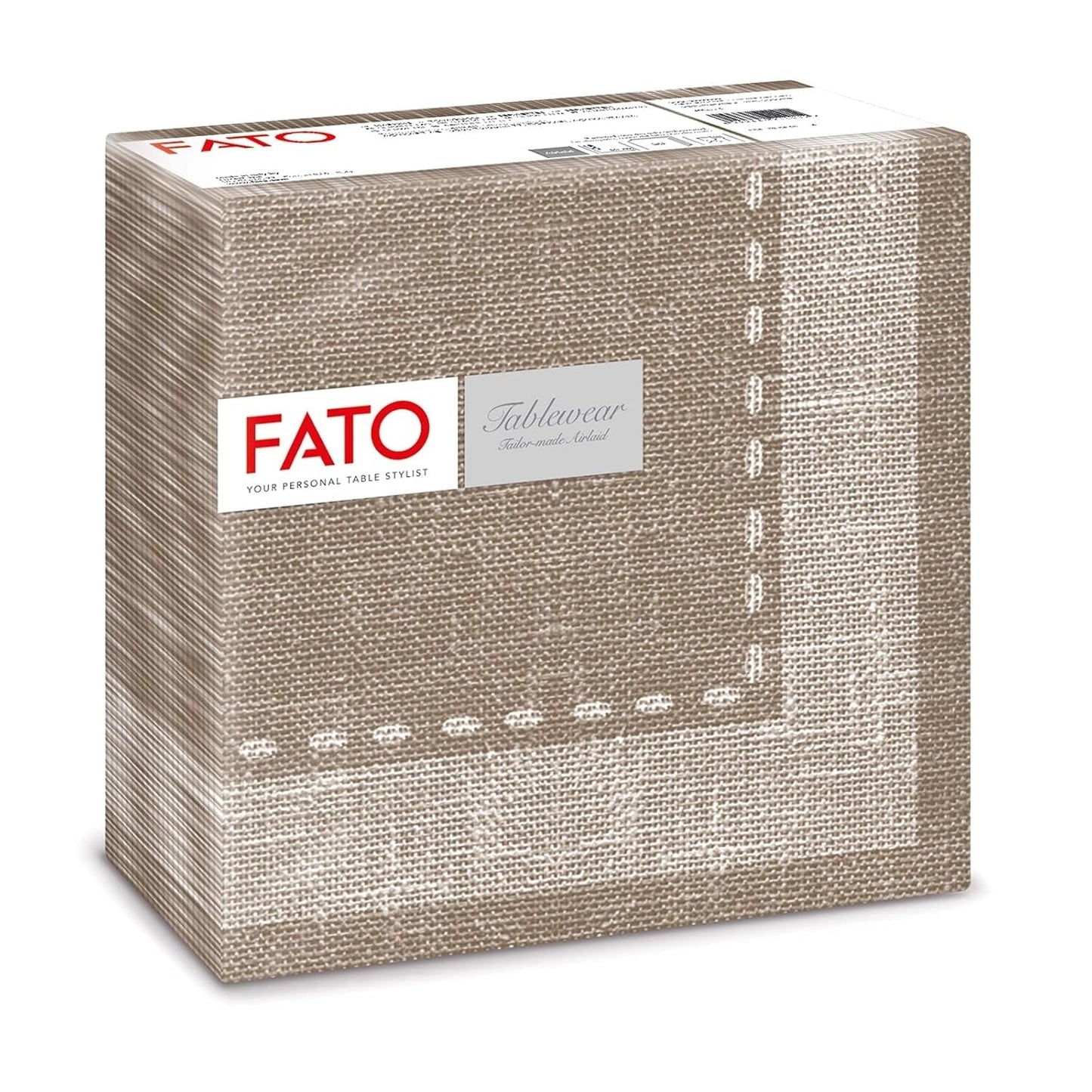 Fato - Servilletas de papel seco, airlaid, efecto textil, paquete de 50 servilletas, 40X40 plegadas en formato 4, Tropicana Decor
