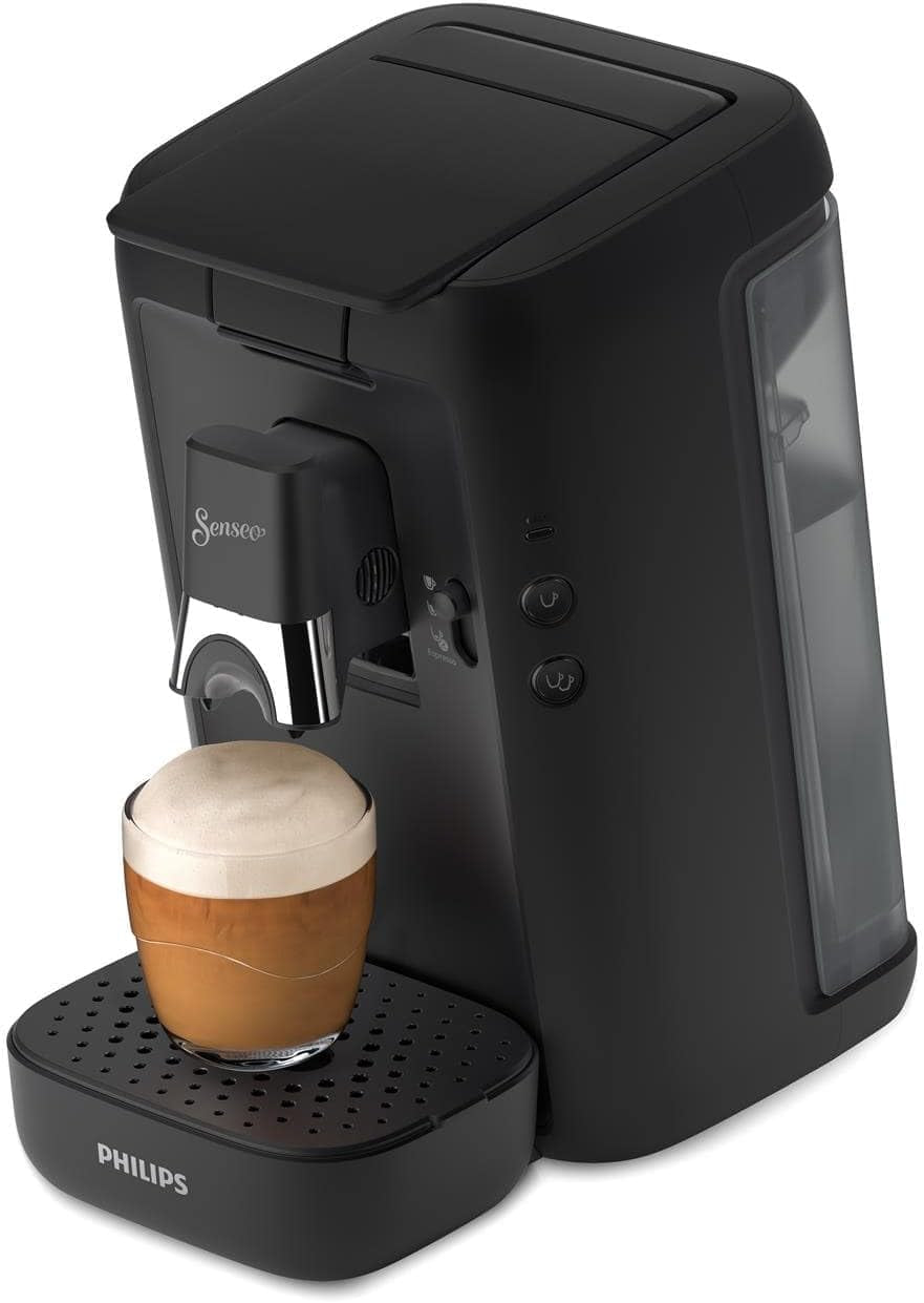PHILIPS Senseo Maestro Cafetera Espresso de Cápsulas - Tecnología Intense Plus, Espresso de Alta Calidad, Diseño Ecológico, Depósito de Agua de 1,2 L, Función Memo, Indicador de Descalcificación (CSA260/60)