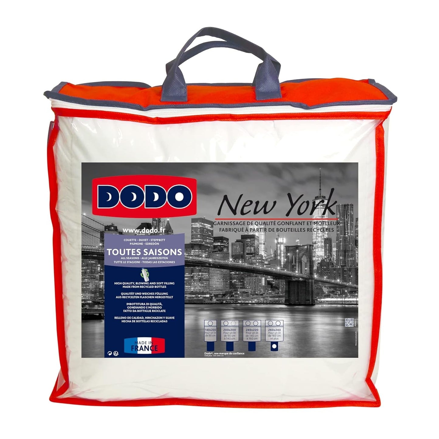 Edredón Dodo L, Templado, Ecológico, 240 X 260 L, Para cama doble | Edredón New York, Suave, Piel de melocotón, Lavable a máquina a 40 °C Edredones y colchas Naty Shop
