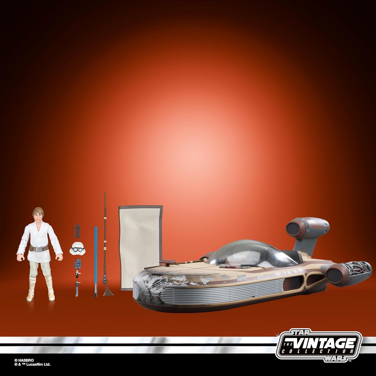 Star Wars Vintage Collection Landspeeder y Luke Skywalker, figura de acción y vehículo de Star Wars: Una nueva esperanza, figuras de acción de 9,5 cm Naty Shop