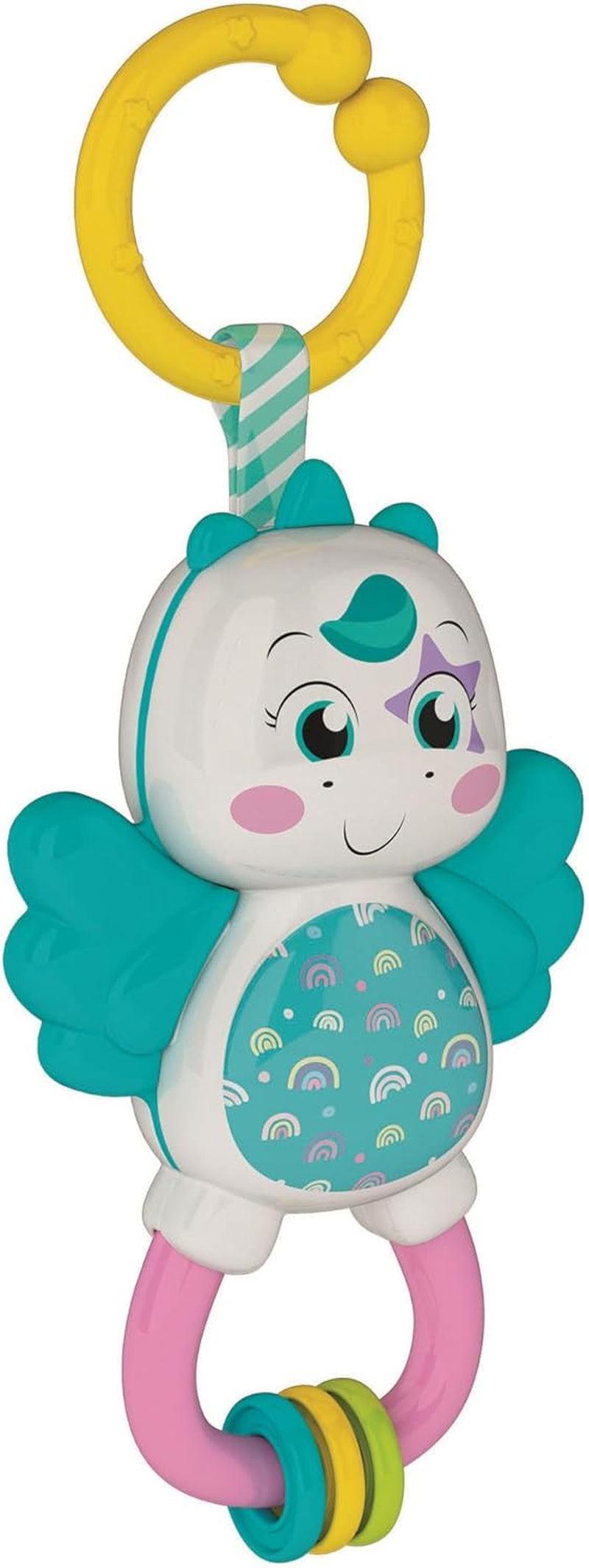 Clementoni 17778 - Sonajero Unicornio - Sonaglio Neonato Con Massaggiagengive, Giocattolo Bambini 3 Mesi, Rafforza Le Capacità Motorie E Sensoriali - Made in Italy Jucarii Bebe Naty Shop