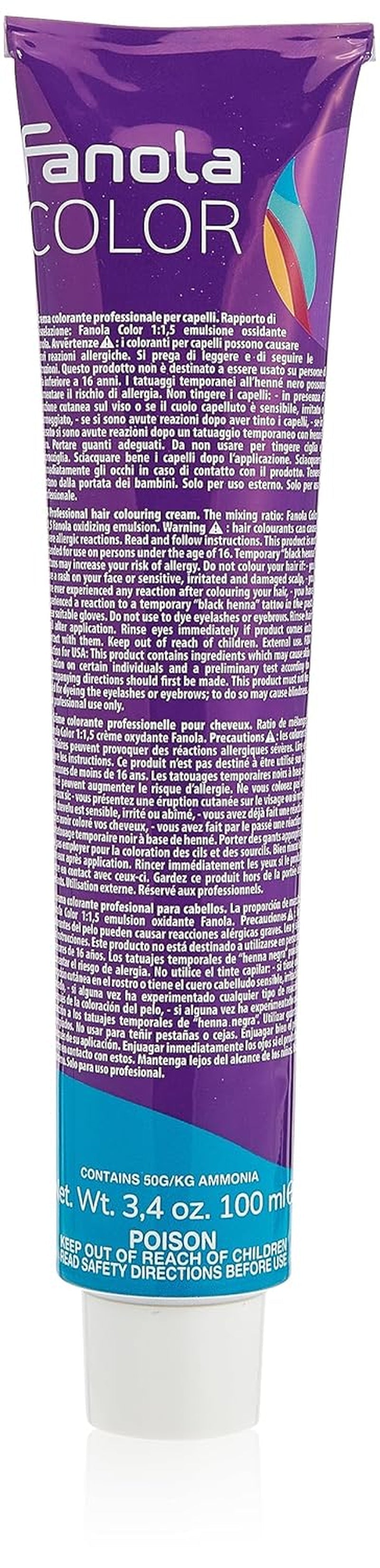 Fanola crema colore Crema colorante 7.0 Rubio, 100 ml Tinte para el cabello Naty Shop Silver Mixton