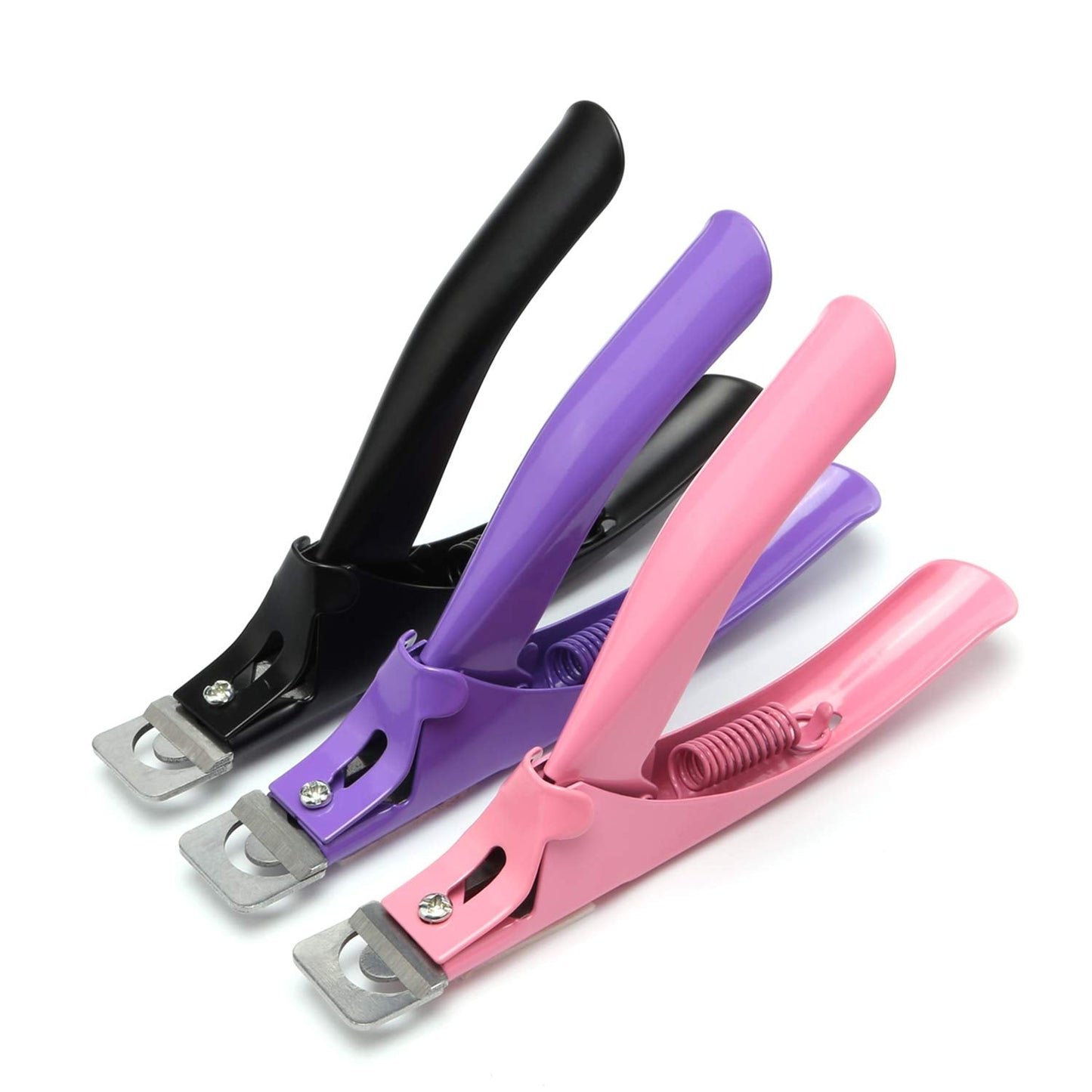 MWOOT 3 Piezas Alicates para Uñas Postizas Alicates para Uñas Acrílico, Cortador de Puntas de Uñas de Acero Inoxidable Herramienta de Manicura para Uñas de Gel Artificiales Acrílicas