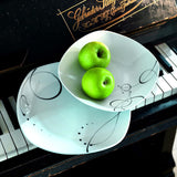 Servicio de mesa doméstico de Mäser, serie Chanson, 12 piezas para 6 personas, blanco