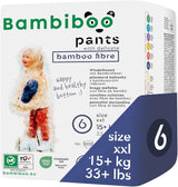 Bambiboo Pañales Desechables, Respetuosos con la Piel, Fibra de Bambú Fina - Bragas para Pañales para Bebé - Fundas para Pañales Desechables - Protección para la Piel Sensible - Altamente Absorbente - Talla 4 (Maxi), 16 Piezas