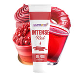 Dekozauber 24 Colorante alimentario rojo, gel, 30 g, vegano, sin azúcar, altamente concentrado, colorante alimentario rojo para fondant, crema de mantequilla, bebidas y más