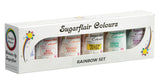 Sugarflair Max Concentrated colorante alimentario set/6, pasta colorante alimentario Max Concentrate, EXTRA azul, rojo, naranja, amarillo, verde, morado - 6x25g
