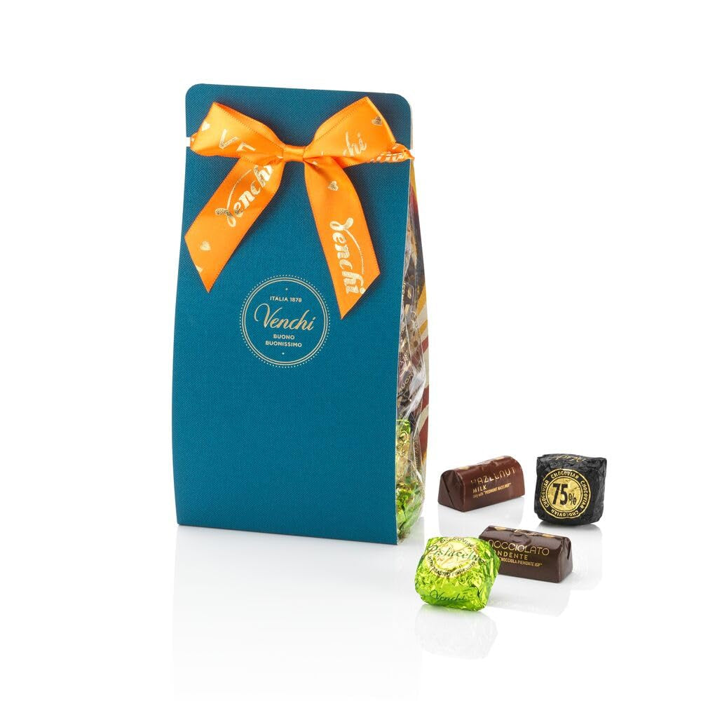 Venchi – Colección Murrine – Caja de regalo con bombones Chocoviar surtidos y tabletas de chocolate, 403 g – Con avellanas del bosque IGP Piamonte – Idea de regalo – Sin gluten
