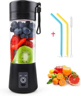Batidora Smoothie Maker Tragbarer Entsafter: 380Ml Standmixer Persönlicher Shaker Proteinshake Mit 6 Edelstahlmesser Tragbar-Bpa-Freie Mit Usb-Mixbecher Für Shakes,Saftoutdoor,Schwarz Bucatarie Naty Shop