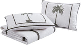 Colección Tommy Bahama Palm Island | Edredón - 100% algodón, reversible, suave y transpirable, prelavado para mayor suavidad, cama king size, gris Edredones y edredones Naty Shop