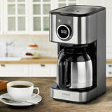 Cafetera CASO Selection C 10 Thermo Design – Carcasa de acero inoxidable, jarra isotérmica de 1,2 l (10 tazas), controles táctiles y temporizador, función Aroma PLUS, filtro permanente, filtro antigoteo