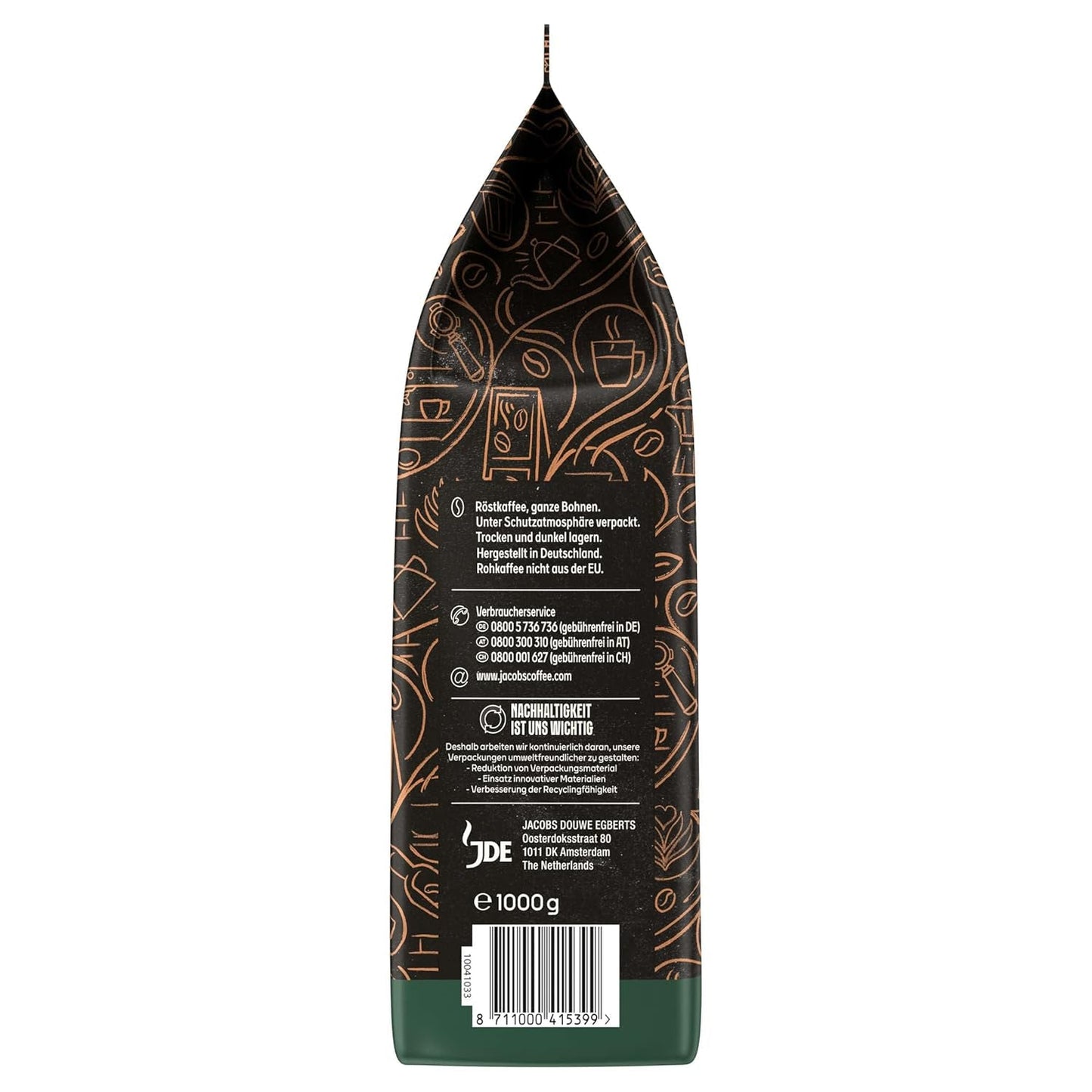 Café entero en grano JACOBS Barista Editions Crema Intensa (4 x 1 kg)
