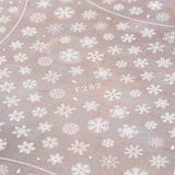 JMEOWIO Nagelsticker Weihnachten 8 Blatt Nagelaufkleber Selbstklebend Weiße Schneeflocken Winter Nail Art Sticker Dekoration Nageldesign Zubehör