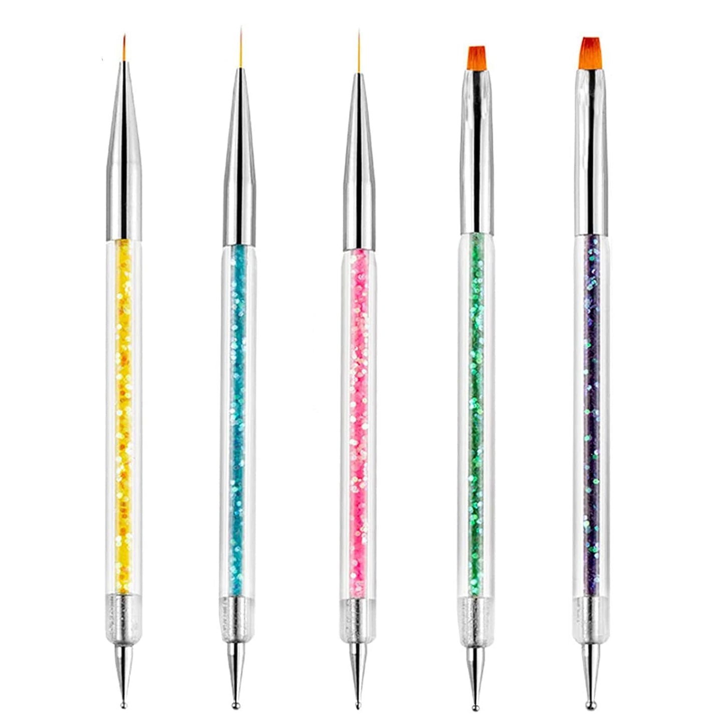 Nagel Pinsel 5 piezas Nagel Art Fineliner Pinsel, Nagel Pinsel Set Pinsel para pincel de uñas Nagellack Pinsel Art Pen para diseño de arte de uñas DIY. (Pintura-1)