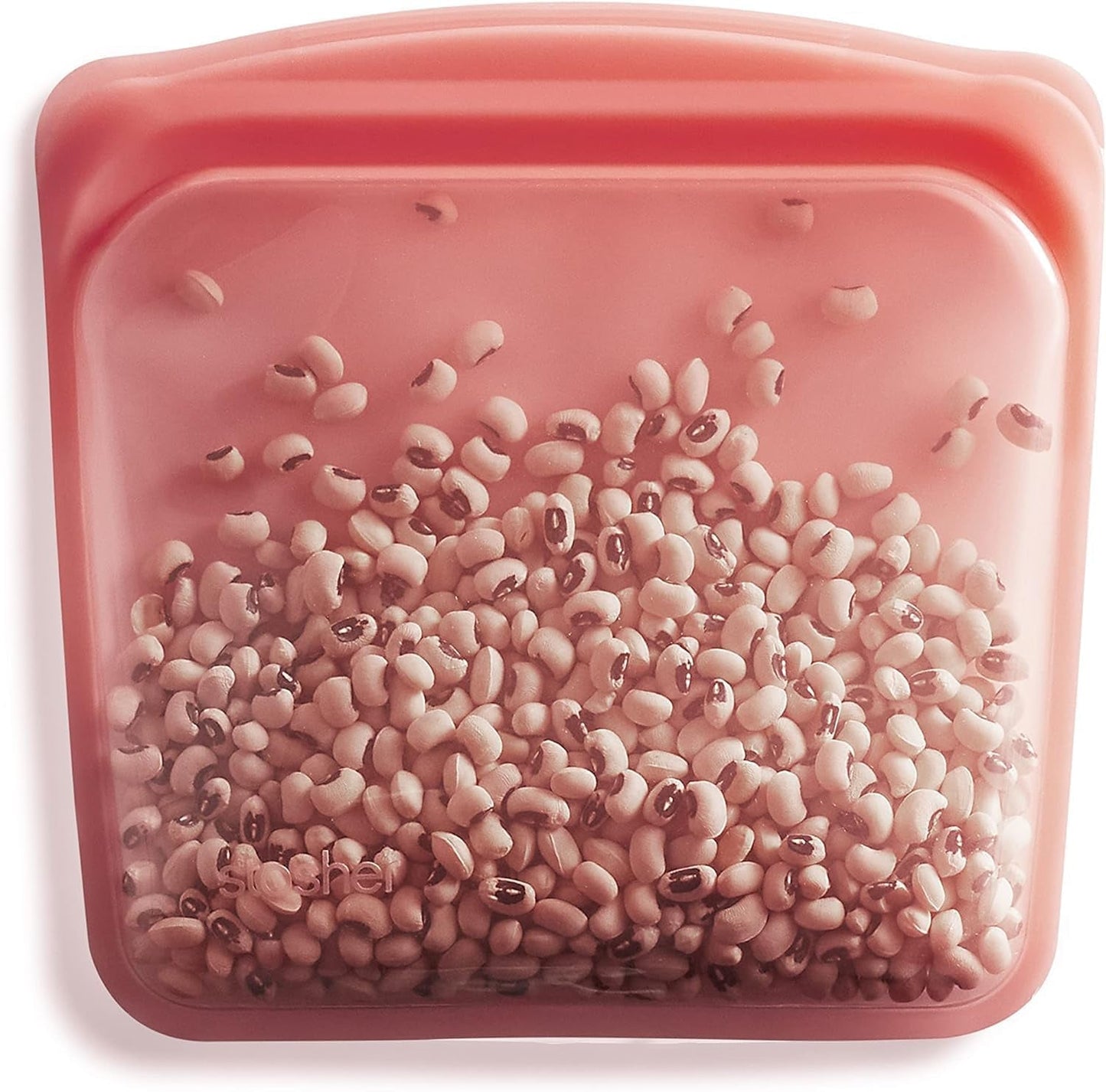 Bolsa Stasher Bolsa reutilizable de silicona premium para alimentos Bolsa para sándwiches Transparente Durable Horno Lavavajillas Congelador Bolsa de almuerzo ecológica A prueba de fugas 828 ml Cajas de almacenamiento de alimentos Naty Shop Rojo