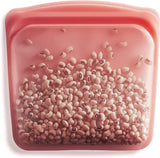 Bolsa Stasher Bolsa reutilizable de silicona premium para alimentos Bolsa para sándwiches Transparente Durable Horno Lavavajillas Congelador Bolsa de almuerzo ecológica A prueba de fugas 828 ml Cajas de almacenamiento de alimentos Naty Shop Rojo